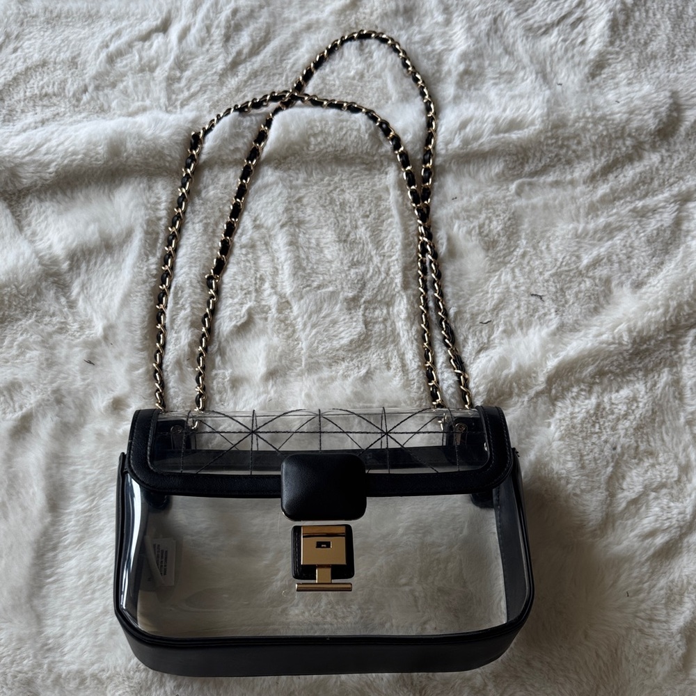 Chic Black and Clear Women's Bag